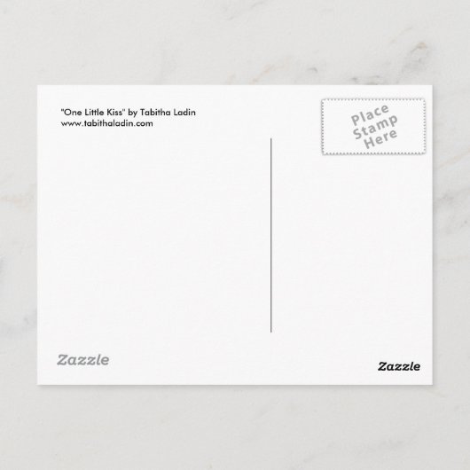 Één Klein briefkaart van de Kus (Achterkant)