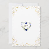 Een Klein Bundeltje Vreugde Blauwe Bloemige Jongen Kaart (Achterkant)