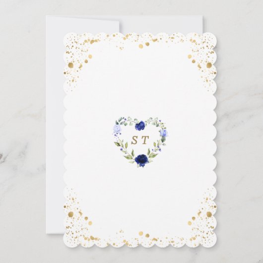 Een Klein Bundeltje Vreugde Blauwe Bloemige Jongen Kaart (Achterkant)