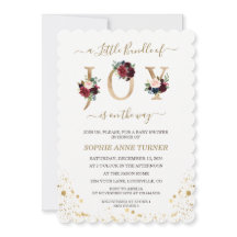 Een Klein Bundeltje Vreugde Burgundy Bloemige Baby