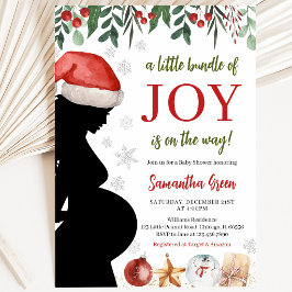 Een Klein Bundeltje Vreugde Kerst Baby Shower Kaart