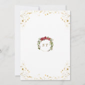 Een Klein Bundeltje Vreugde Poinsettia Goud Baby S Kaart (Achterkant)