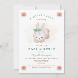 Een klein Bunny-Baby shower Kaart