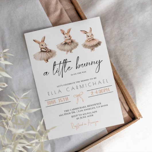 Een klein Bunny-Baby shower Kaart