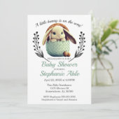 Een klein Bunny-Baby shower Kaart (Staand voorkant)