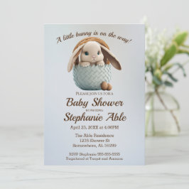 Een klein Bunny-Baby shower Kaart