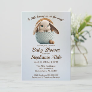 Een klein Bunny-Baby shower Kaart