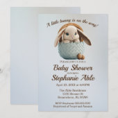 Een klein Bunny-Baby shower Kaart (Voorkant / Achterkant)