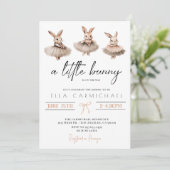 Een klein Bunny-Baby shower Kaart (Staand voorkant)