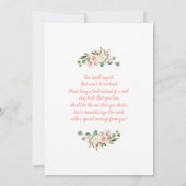 Een klein Bunny baby shower meisje Uitnodiging (Achterkant)