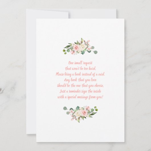 Een klein Bunny baby shower meisje Uitnodiging (Achterkant)