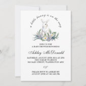 Een klein Bunny Baby shower uitnodiging (Voorkant)