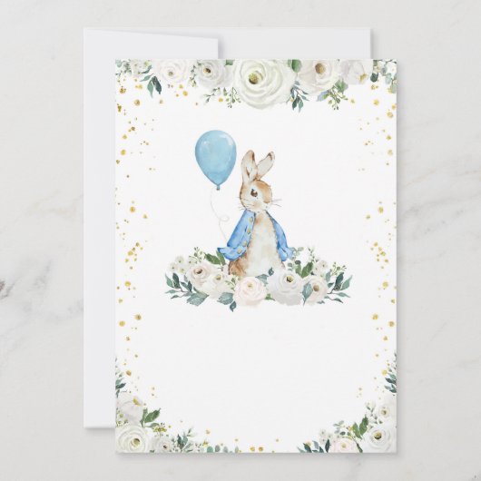 Een klein Bunny Baby shower uitnodiging (Achterkant)