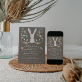 Een klein Bunny Baby shower uitnodiging