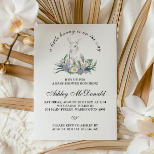 Een klein Bunny Baby shower uitnodiging