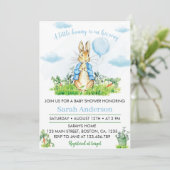 Een klein Bunny Baby shower uitnodiging (Staand voorkant)