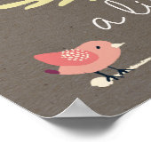 Een klein Bunny Baby shower Welkomstteken Poster (Hoek)