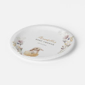 Een klein Bunny Easter Baby shower Papieren Bordje (Gekanteld)