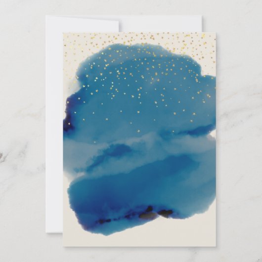 Een klein Bunny Stars en een Baby shower Kaart (Achterkant)