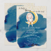 Een klein Bunny Stars en een Baby shower Kaart (Voorkant / Achterkant)
