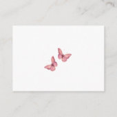 Een klein Butterfly Baby shower Diaper Raffle Informatiekaartje (Achterkant)