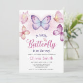 Een klein Butterfly-Baby shower Kaart (Staand voorkant)