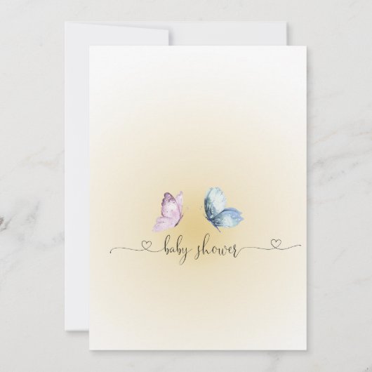 Een klein Butterfly-Baby shower Kaart (Achterkant)