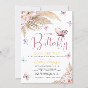 Een klein Butterfly-Baby shower Kaart