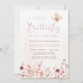 Een klein Butterfly-Baby shower Save The Date (Voorkant)