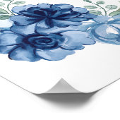 Een klein Butterfly Blue Floral Rustic Welcome Sig Poster (Hoek)