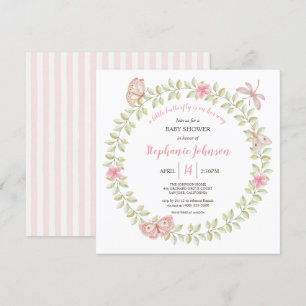 Een klein Butterfly Boho Cottagcore Baby shower Kaart