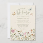 Een klein Butterfly Girl-Baby shower Kaart (Voorkant)