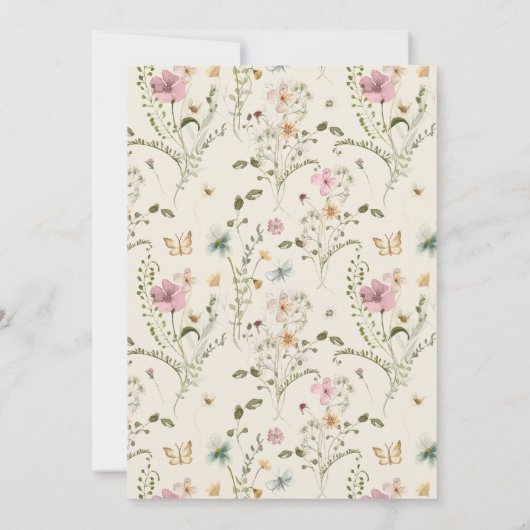 Een klein Butterfly Girl-Baby shower Kaart (Achterkant)