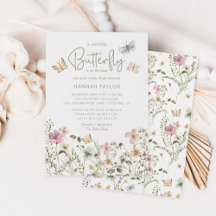 Een klein Butterfly Girl-Baby shower