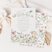 Een klein Butterfly Girl-Baby shower Kaart