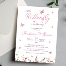 Een klein Butterfly Girl-Baby shower