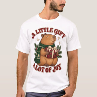 Een Klein Cadeau, Veel Vreugde Kerstmis Capybara T-shirt