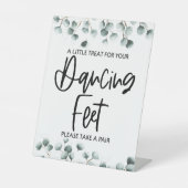 Een klein cadeautje voor je dansfeetbruiloft reclamebord met voetstuk (Voorkant)