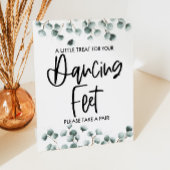 Een klein cadeautje voor je dansfeetbruiloft reclamebord met voetstuk