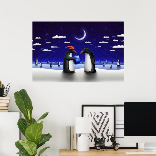 Een klein cadeautje voor Kerstmis Poster (Thuiskantoor)