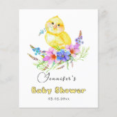 Een klein Chick Baby shower raadt de Baby Food Kaa (Achterkant)