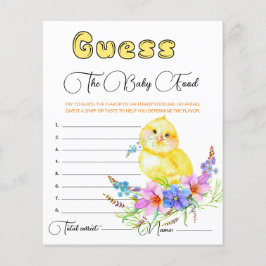 Een klein Chick Baby shower raadt de Baby Food Kaa