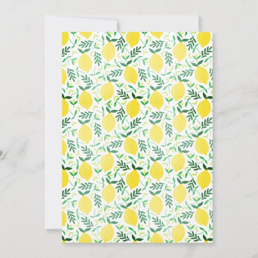 Een Klein Citroennetje Onderweg Verse Gele Baby Sh Kaart (Achterkant)