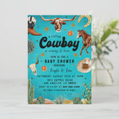 Een klein cowboy Baby shower Kaart (Staand voorkant)