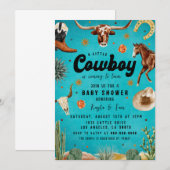 Een klein cowboy Baby shower Kaart (Voorkant / Achterkant)