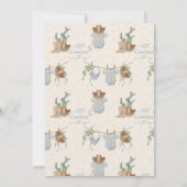 Een klein cowboy Baby shower Kaart (Achterkant)