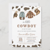 Een klein cowboy Baby shower Kaart (Voorkant)