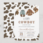 Een klein cowboy Baby shower Kaart (Voorkant / Achterkant)