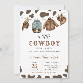 Een klein cowboy Baby shower Kaart