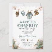 Een klein cowboy Baby shower Kaart (Voorkant)